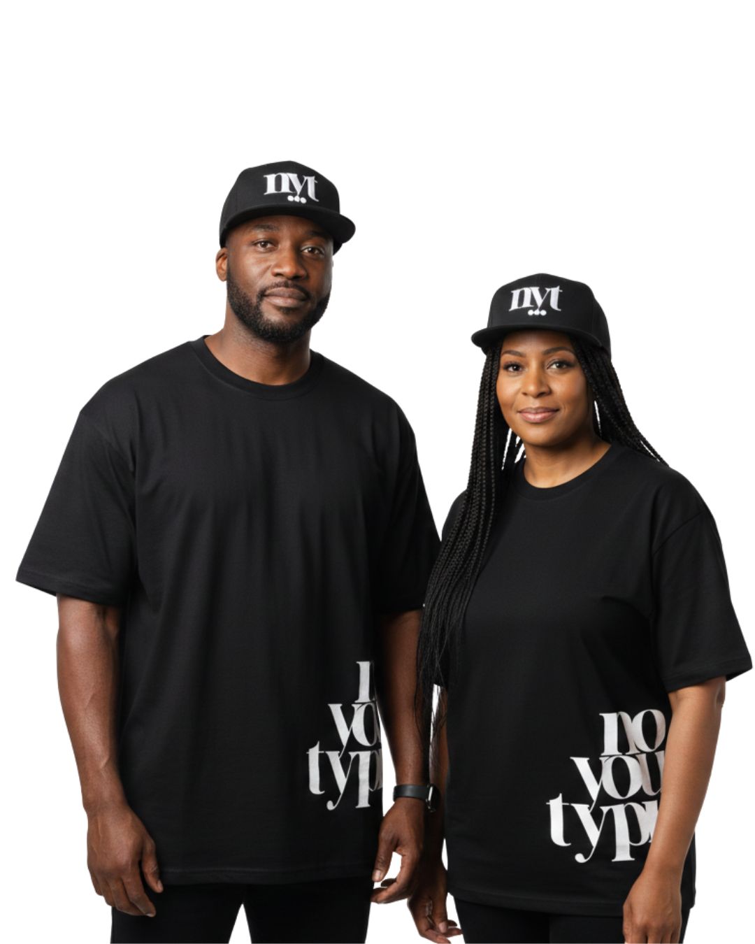 "Not Your Typical" Oversized Tee - Black/White