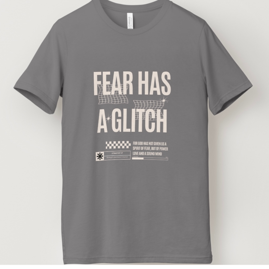 Fear Has a Glitch - Grey Tee
