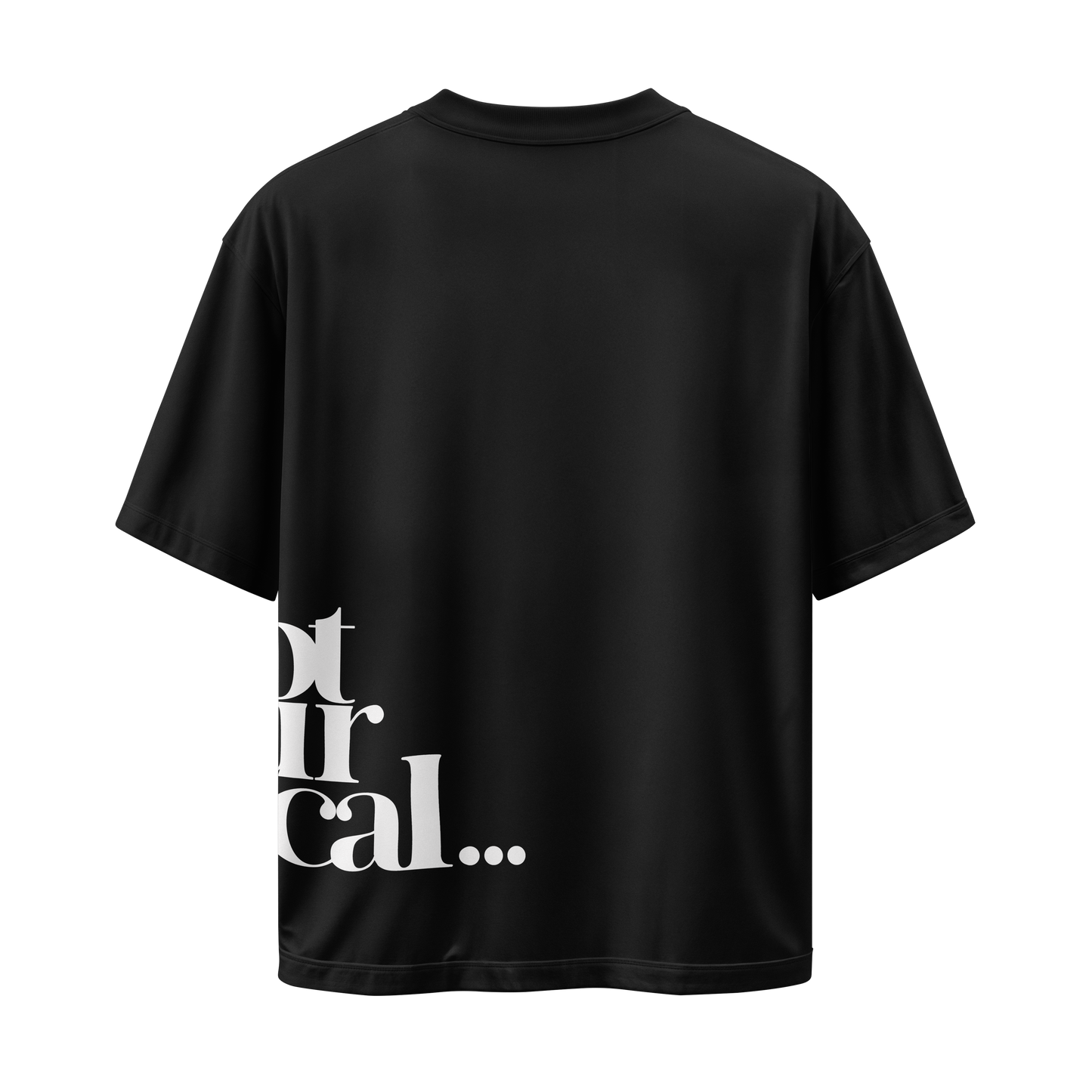"Not Your Typical" Oversized Tee - Black/White