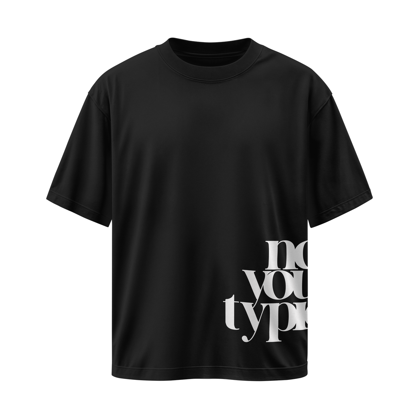 "Not Your Typical" Oversized Tee - Black/White